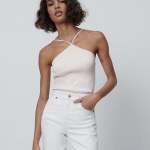 NWT Zara | Ribbed Knit Halter Top